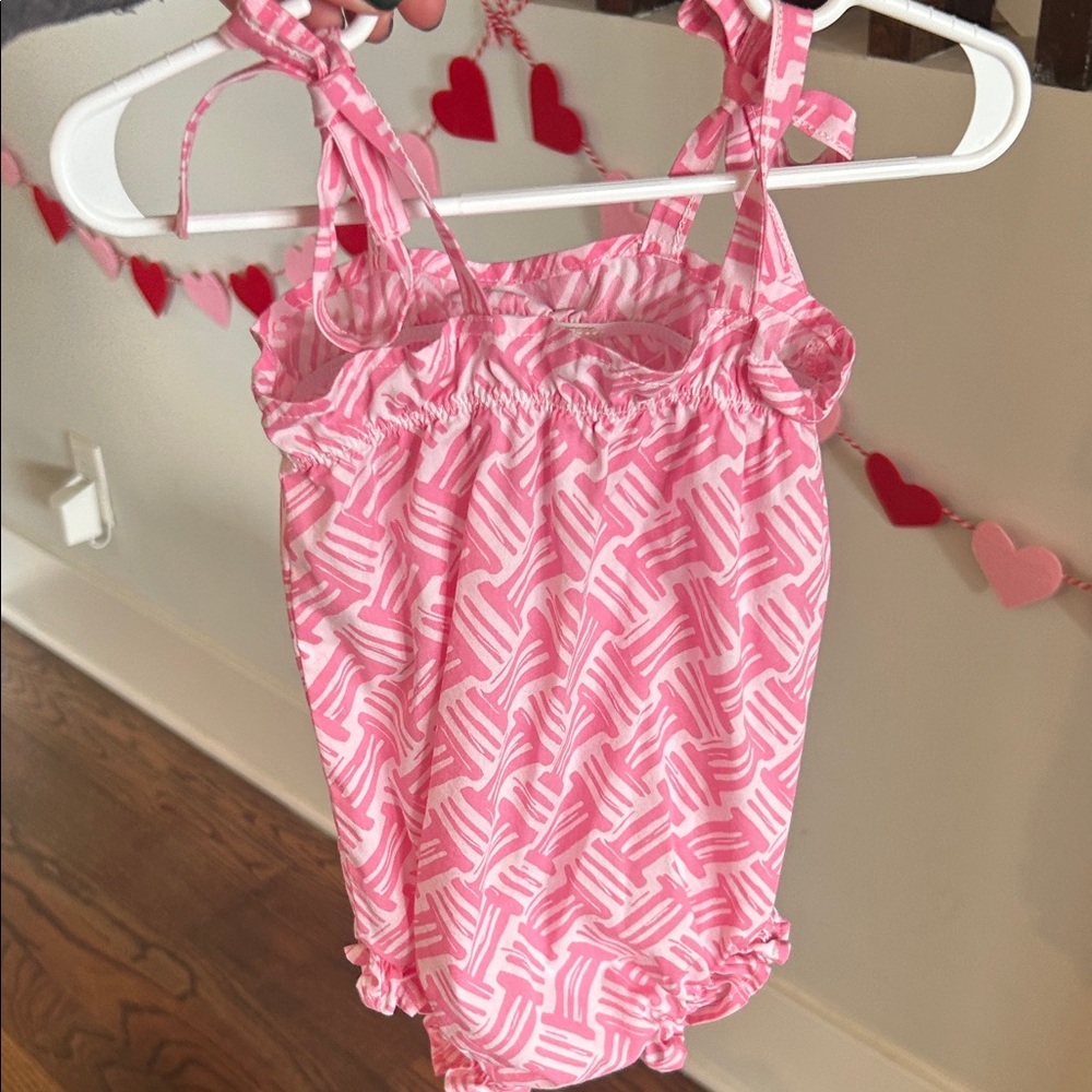TBBC Pink Patterned Baby Romper